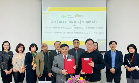 Lễ ký MOU với Công ty TNHH HWS VN - Trung tâm Tiếng Hàn Choi Won Seok